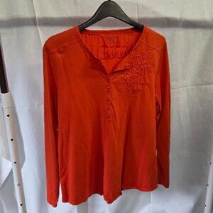 Liz Claiborne size XL orange long sleeve shirt